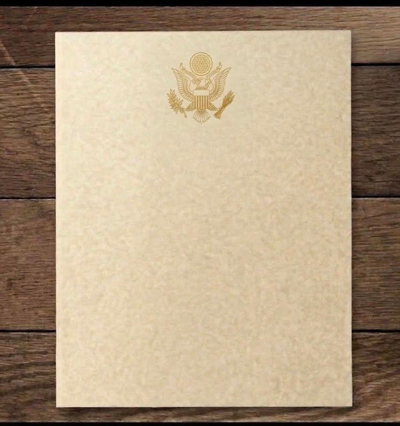 Blank Certificate Paper - Standard Portrait - GS Logo Gold foil-stamped