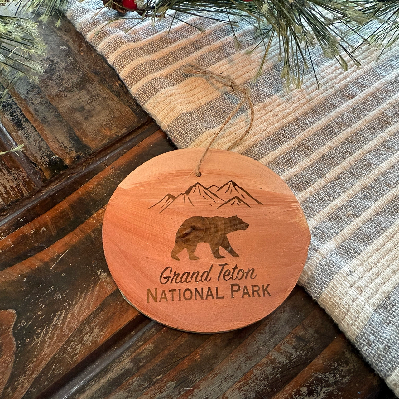 Orange Bear Ornament