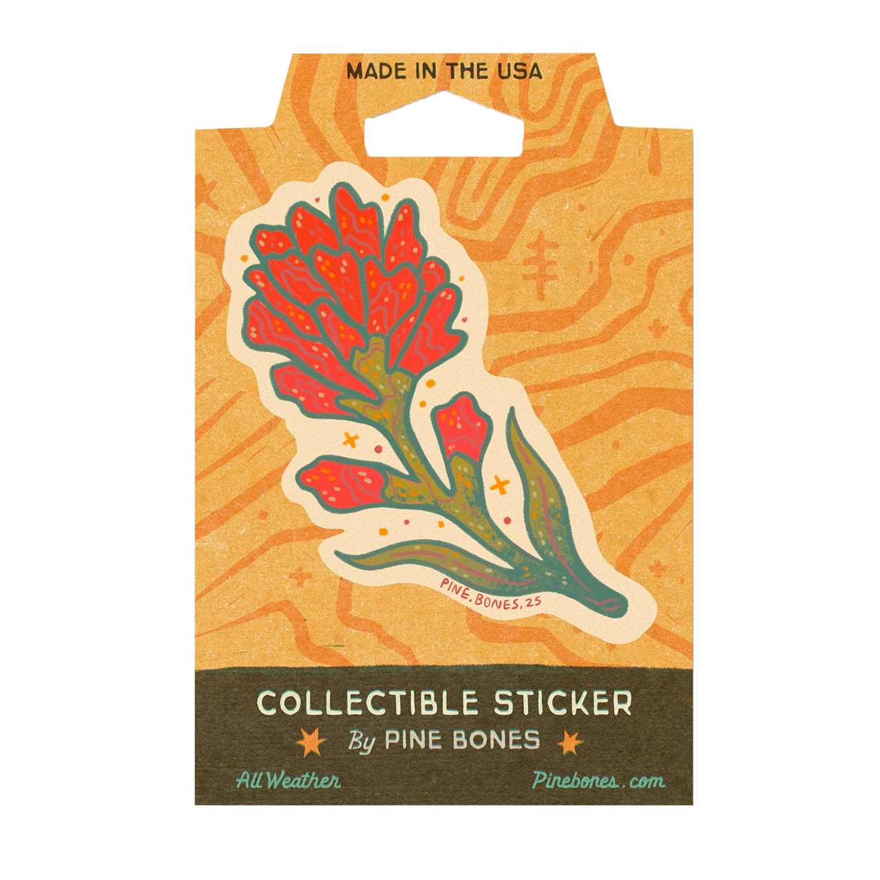 Red Paintbrush Sticker