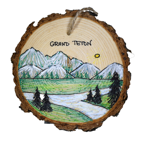 Grand Teton Hand Drawn Ornament