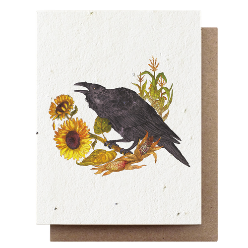 Fall Raven Card