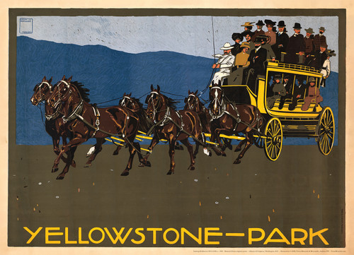 Yellowstone Park Historic Stagecoach Poster