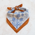 Periwinkle Wildflower Bandana Tied