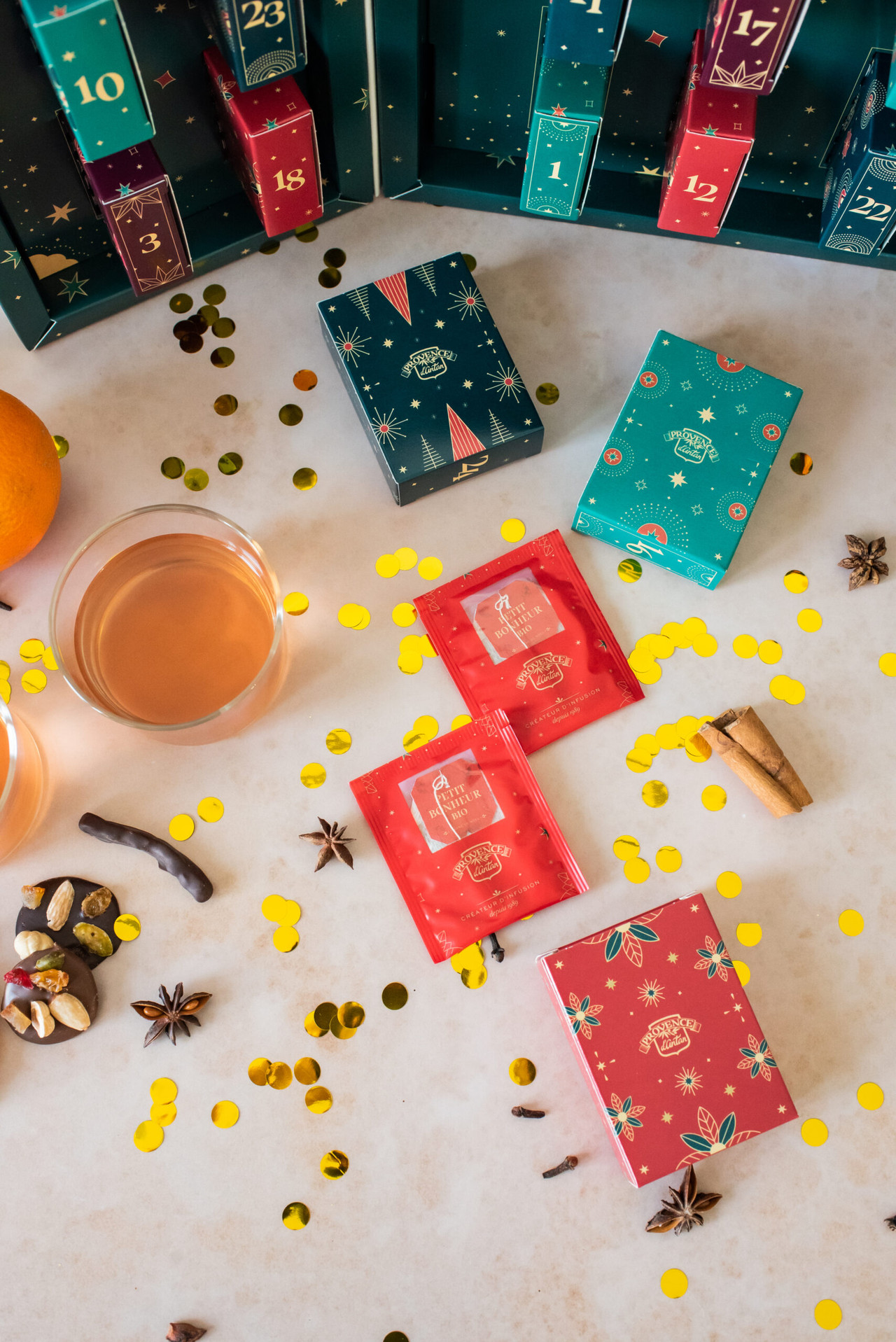 Provence d'Antan Organic Tea Duo Advent Calendar | Simply Gourmand