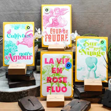 La Vie en Rose Fluo Card | Simply Gourmand