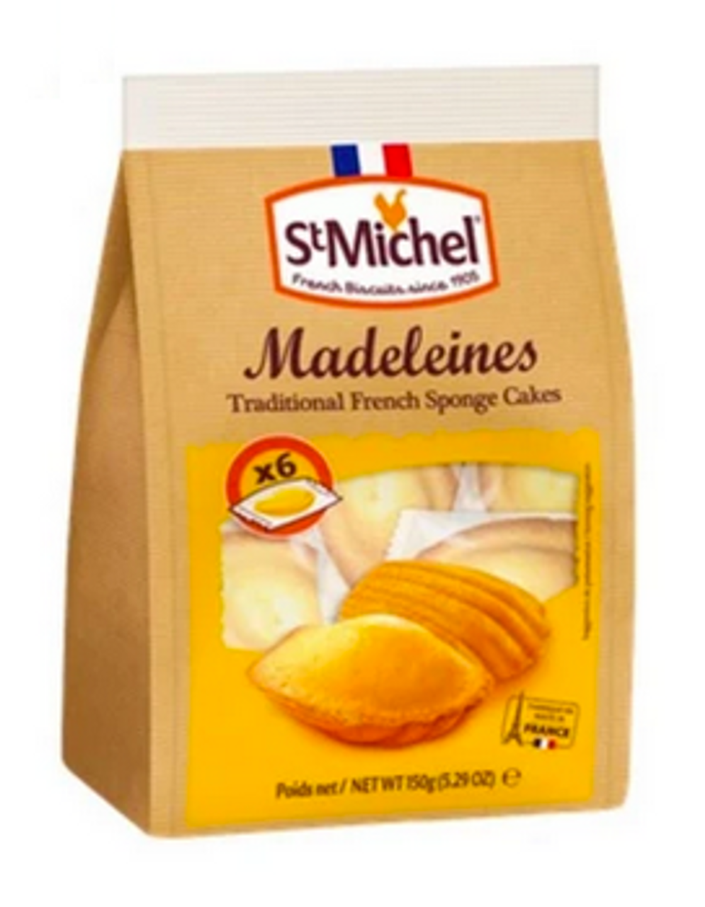 St Michel Madeleines Moelleuses Natures x10 en sachet individuel 250g :  : Epicerie