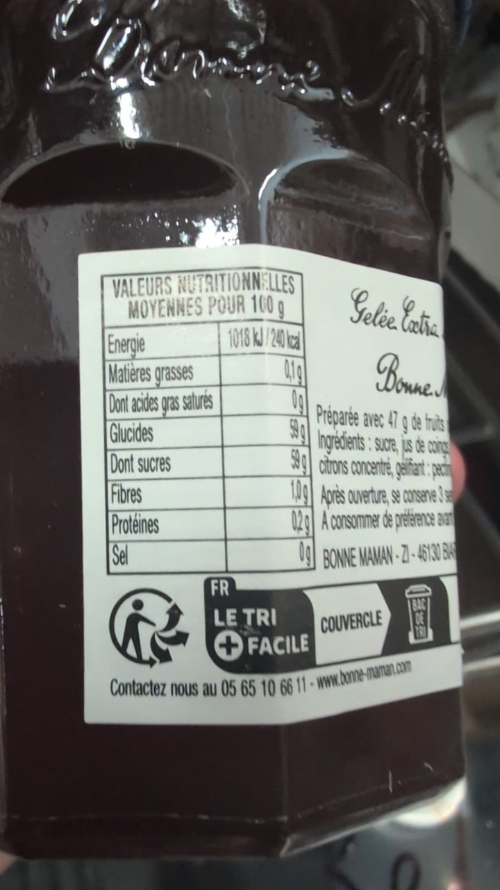 Bonne Maman Quince Jelly 370g | Simply Gourmand