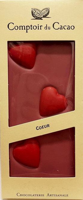 Comptoir du Cacao Ruby Chocolate with Hearts 90g