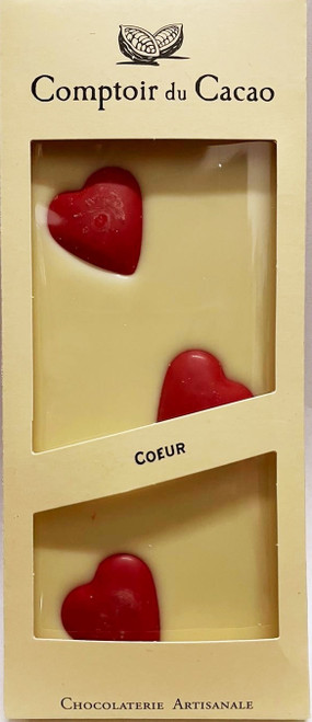 Comptoir du Cacao White Chocolate with Hearts 90g