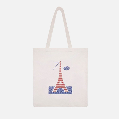 Flipkart.com | Bmode Eiffel Tower Print Cotton Canvas Tote Bag Shoulder Bag  - Shoulder Bag