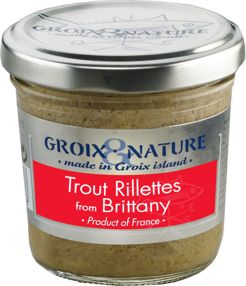 A 100 gram jar of trout rillettes from Groix & Nature.