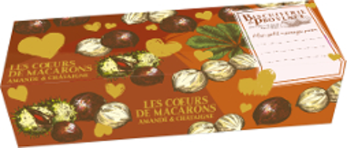 Biscuiterie de Provence Heart-Shaped Almond Macarons with Chestnut – Gluten Free