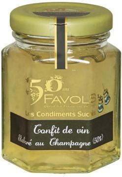A 110 gram jar of Champagne confit from Favols.