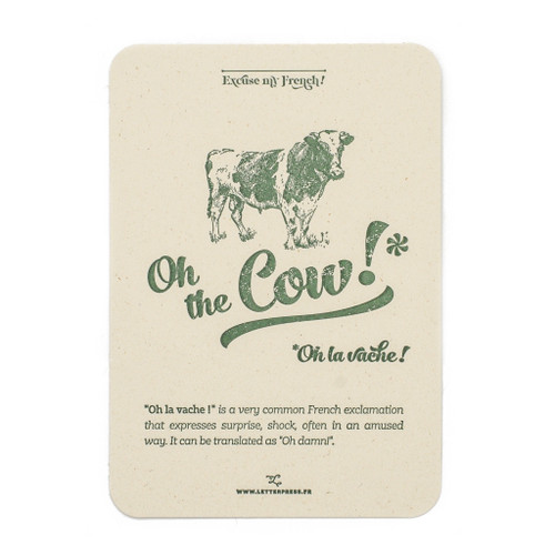 "Excuse My French" Vache Card