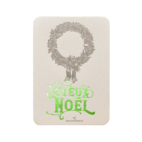 Joyeux Noël Wreath Greeting Card Joyeux Noël Wreath Greeting Card