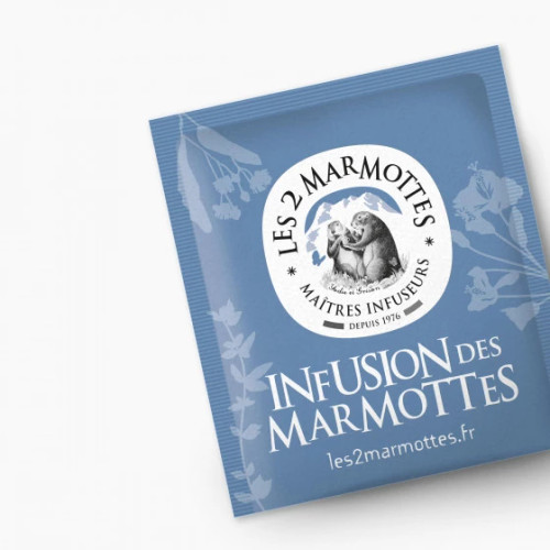 Les 2 Marmottes sachets Infusion Menthe réglisse BIO 42g