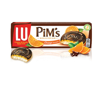 A 150 gram box of PiM's orange cookies from LU.