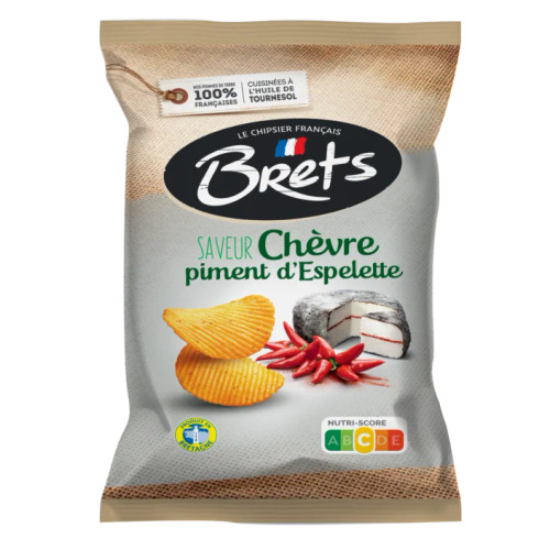 Brets Potato Chips from Brittany — Goat Cheese & Espelette Pepper Flavor 125g