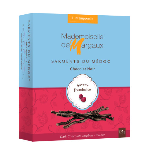 Mademoiselle de Margaux Sarments du Médoc Dark Chocolate Twigs with Raspberry 125g