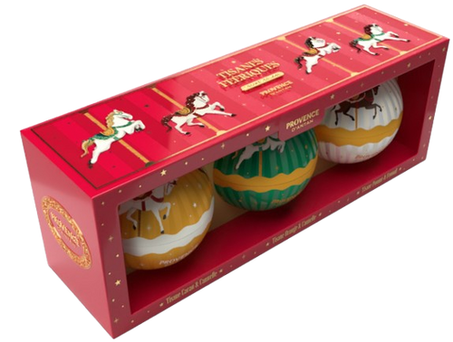 Provence d'Antan Organic Tea in Carousel Ornament Set