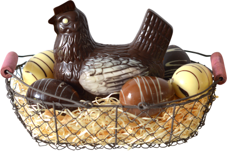 Le Chocolatier Sablais Dark Chocolate Hen & Assorted Eggs 360g