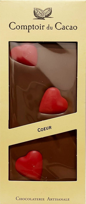 Comptoir du Cacao Milk Chocolate with Hearts 90g Comptoir du Cacao Milk Chocolate with Hearts 90g