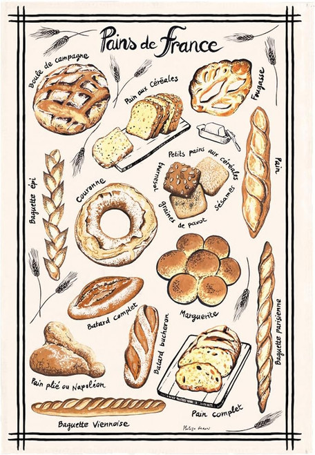 Pains de France Tea Towel