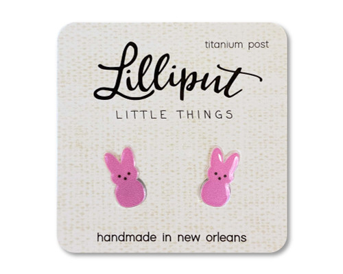 Lilliput Easter Bunny Earrings — Pink