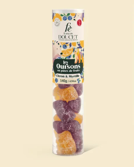 François Doucet Lemon & Blueberry Bear-Shapped Pâte de Fruits (Fruit Jellies) 140g