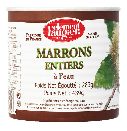 A 283 gram can of whole chestnuts in water from Clément Faugier.