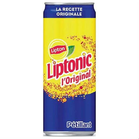 A 33 centiliter can of Lipton's original "Liptonic" sparkling iced tea.