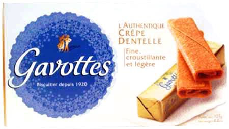 A 125 gram box of Gavottes' original crispy crêpes.