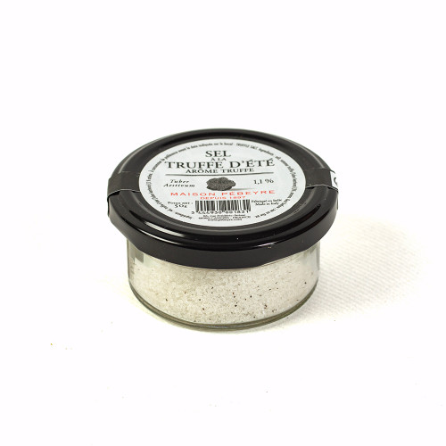 A 50 gram jar of summer truffle salt from Pébeyre.