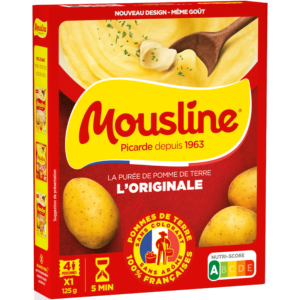 A 125 gram box of mashed potato mix from Mousline.
