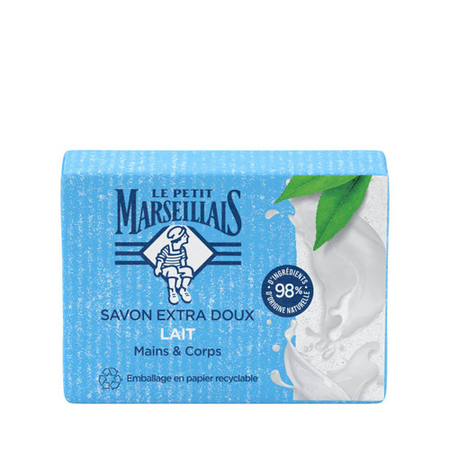 A 200 gram bar of milk soap from Le Petit Marseillais.