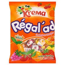 A 150 gram bag of individually wrapped Régal'ad candy.