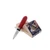 A knife laying atop a wooden block, forming a set used to open oysters made by Jean Dubost.
