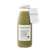A 50 centiliter glass jar of organic zucchini and basil gazpacho from Karine & Jeff. The light green gazpacho is smooth and speckled.