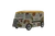 A 150 gram tin of Mercier's croquets du Berry. The tin is shaped like a Citroën TUB van and the angle of the photo showcases the 3-D shape of the car, including wheels and an engine compartment.