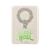 A greeting card that reads "Joyeux Noël" in bright green. Above it is an illustration of a wreath.
