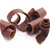 Coiled up shavings of Maison de Florentins chocolate.