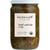A 680 gram glass jar of organic lentil and kale soup from Karine & Jeff. The dark green soup is chunky, with visible lentils and kale pieces.