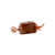 A single piece of gingerbread caramels from Mon Pari Gourmand. The caramel is square and wrapped in transparent yellow foil.