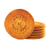Several galettes de Pont-Aven, thin butter cookies, in a stack.