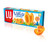 120 gram box of LU barquette apricot cookies. An image of the cookie, an oblong shortbread with apricot spread in the center, is prominently displayed.