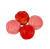 64 grams of marzipan roses from Maffren, out of the box. The roses are pink and red and are textured to have layers of petals.