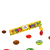 An 80 gram yellow box from Le Chocolat des Français containing assorted chocolate and gianduja eggs. The eggs are covered in metal foil of a variety of colors.