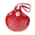 A large Filt1860 cotton mesh crimson red shopping bag.