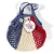 Filt1860 Mini Cotton Mesh Shopping Bag — Bleu Blanc Rouge