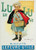 A vintage poster of a child eating LU petit buerre cookies while smiling.